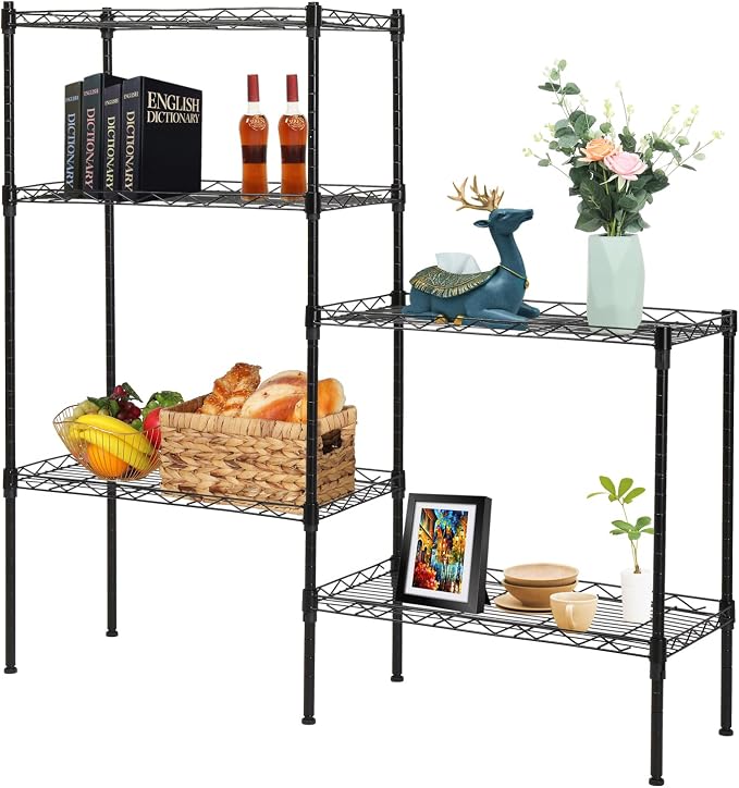 5 Tier Storage Racks Shelving, Heavy Steel Pantry Shelves, Adjustable Wire - Image 8