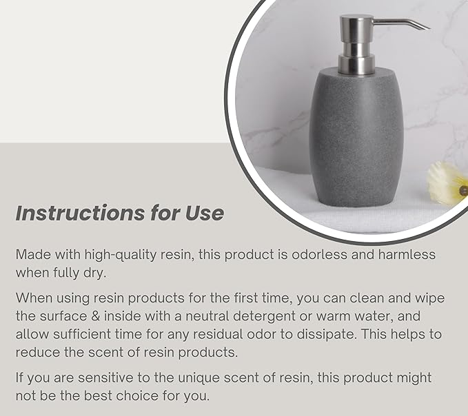 Sandstone Textured Resin Soap Dispenser - Image 6