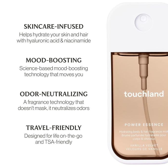 Touchland Hydrating Body & Hair Fragrance Mist, Vanilla Velvet, 2 FL. OZ. - Image 5