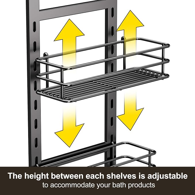 Orimade Adjustable Anti-slip Hanging Shower Caddy over Shower Head, Rustproof - Image 4