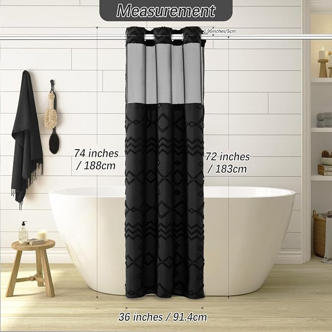 No Hooks Stall Shower Curtain - Image 6