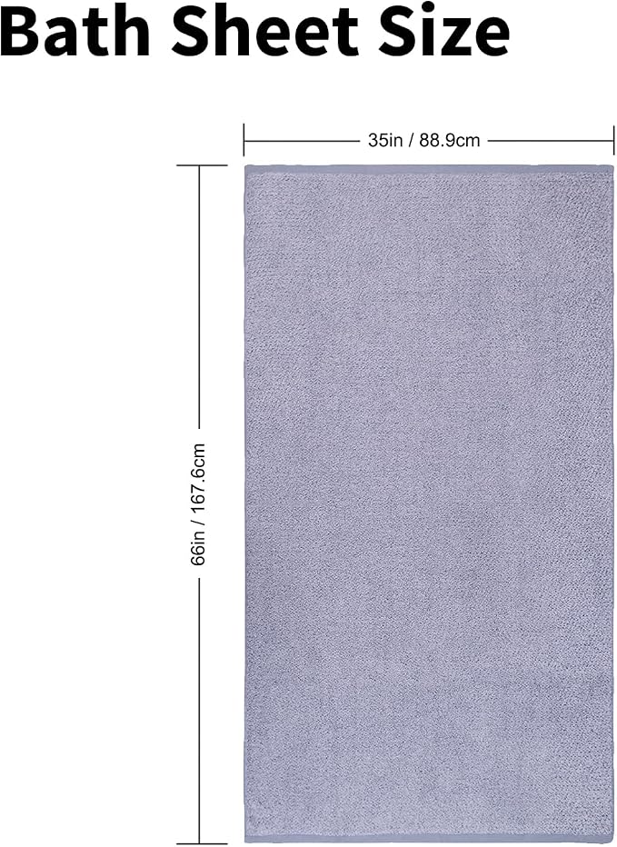 Everplush Diamond Collection Extra Large Bath Sheet Towel – 1 PK, Super Soft & - Image 2