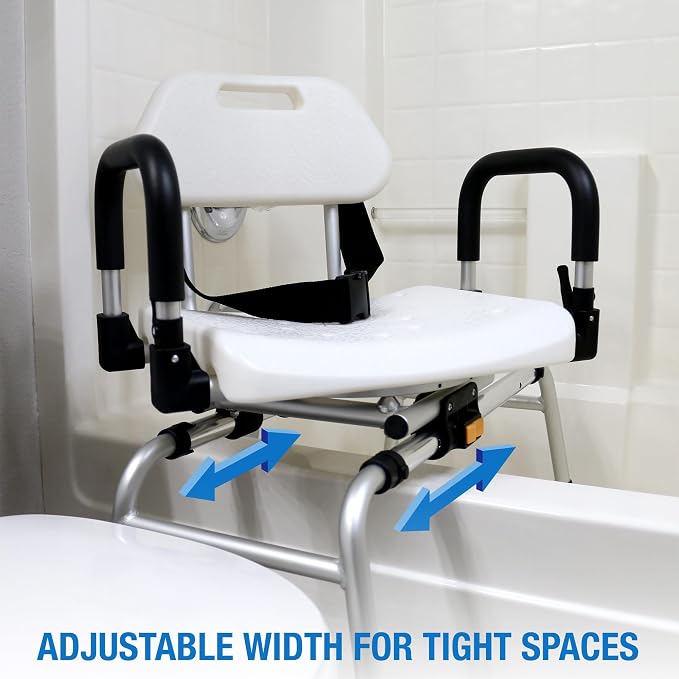 DMI 360 Max Comfort Swivel Shower Chair & Transfer Bench, Extra-Wide 360lb - Image 4