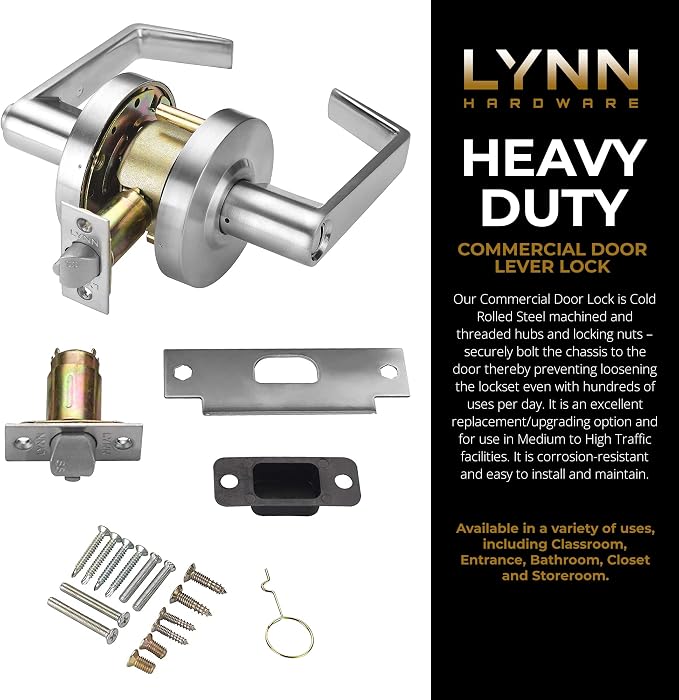 LYNN HARDWARE Commercial Door Lever Lock - Image 2