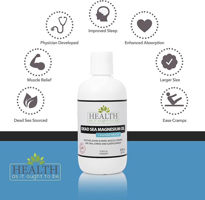 Health As It Ought To Be Dead Sea Magnesium Oil + Essential Minerals Supplement - Image 3