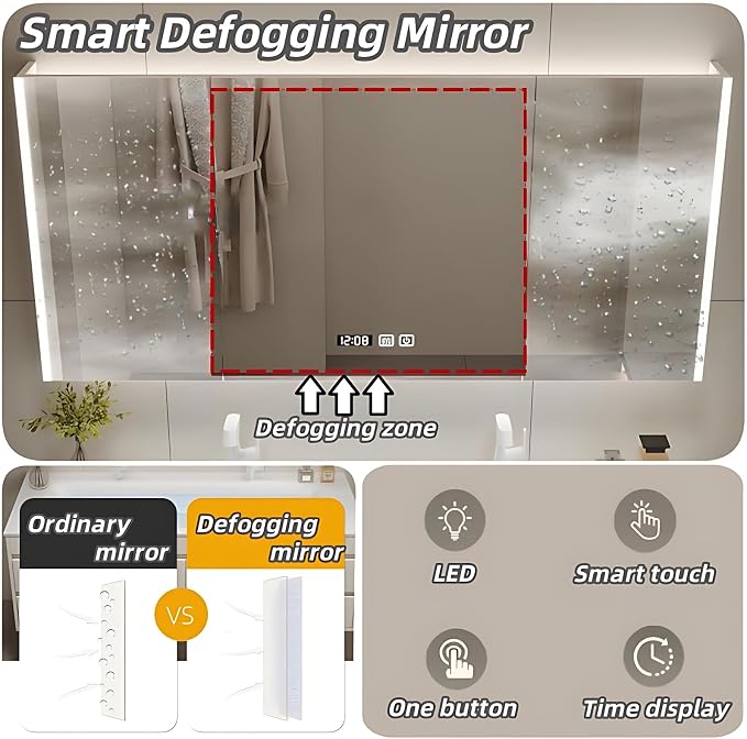 64IN Double Bathroom Cabinet - Image 3