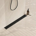 Neodrain 32 in Matte Black Linear Shower Drain, Rectangular Linear Shower Drain by Neodrain