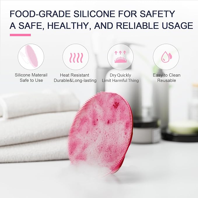 Silicone Body Scrubber Shower Bath Wash Brush Gentle Exfoliating Scrub - Image 3