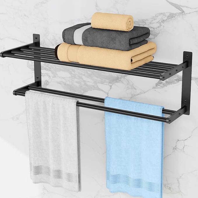 Towel Racks for Bathroom, 24 Inch Bath Towel Shelf by Bethom