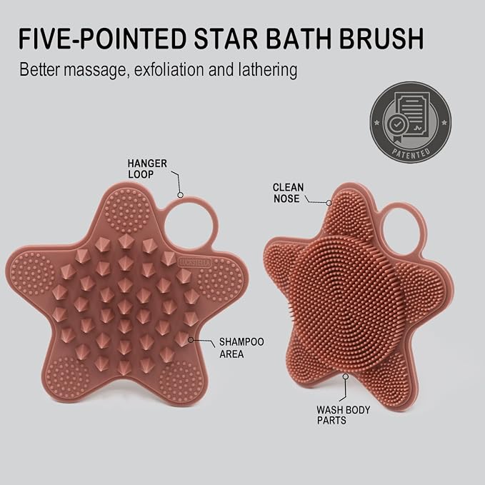 LUCKSTELLA 2 in 1 Silicone Body Scrubber, Food-Grade Silicone Body Brush - Image 6