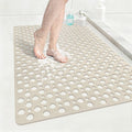 Anti Slip Shower Mat with Suction Cups, 23.6x35.4 Inch Quick Drain TPE Non Slip by EIVINJE