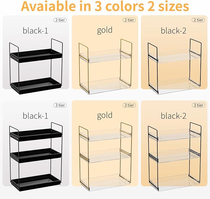 Bathroom Countertop Organizer, 2 Tier Acrylic Tray Vanity Counter Skincare - Image 7