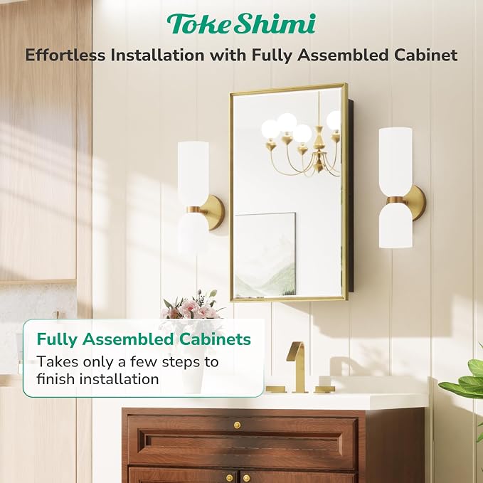 TokeShimi 21x27 Recessed Medicine Cabinet - Image 7