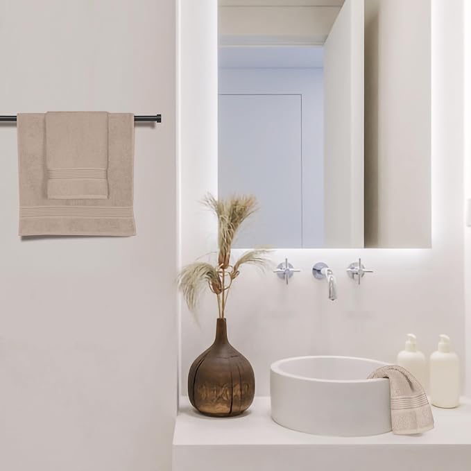 Belizzi Home Ultra Soft Cotton 6 -Piece Hand Towel Set 16x24, Spa - Image 4