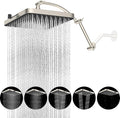 Hibbent Rain Shower Head, Brass Adjustable Shower Arm Extender, Waterfall fixed by Hibbent