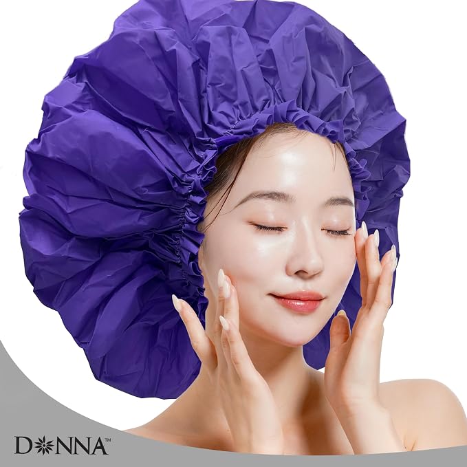 DONNA Super Jumbo Shower Cap – Comfortable Elastic Band, 100% Waterproof Hair - Image 8