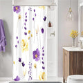 Gibelle Small Stall Shower Curtain 36 x 72, Narrow Half Watercolor Floral by Gibelle