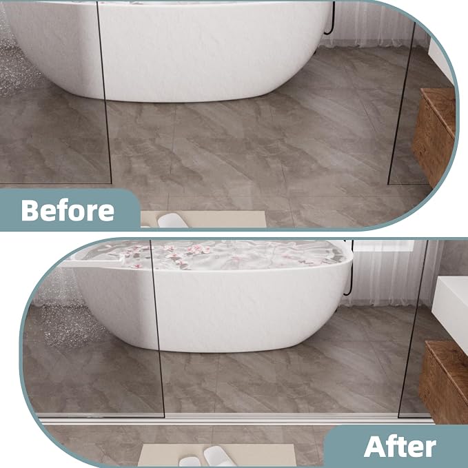 78Inch New Shower Threshold Water Dam Barrier, Collapsible Self-Adhesive - Image 4