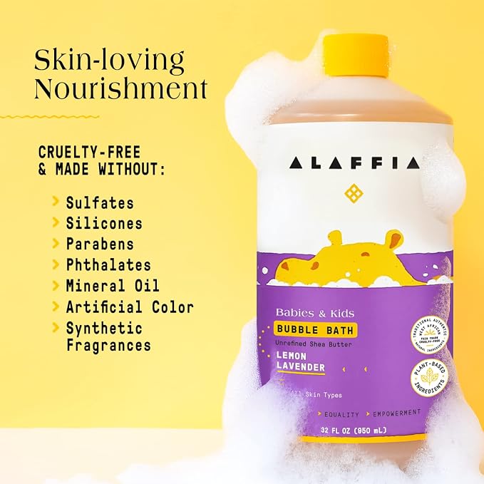 Alaffia Babies and Kids Bubble Bath, Gentle Baby Essentials - Image 6