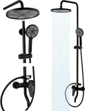 Outdoor Shower Fixture, 3 Functions Handle Tub Rainfall Shower Faucet Sets by RALANDA