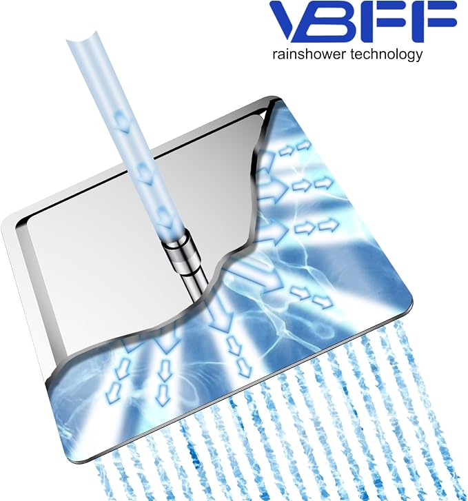 VBFF-Shower Head, rain shower head, 16 inch- Square Shower Head, 1.8 GPM Flow - Image 3