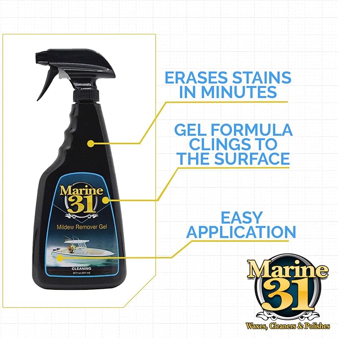 Marine 31 Mildew Stain Remover Gel Cleaner Kit | Removes Stains from Boats - Image 2