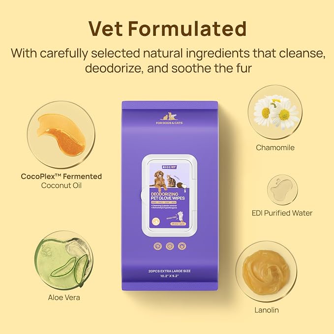 HICC PET Cleaning Deodorizing Glove Wipes - Image 6