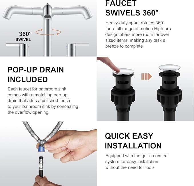 KENES Pull Down Bathroom Faucet - Image 7