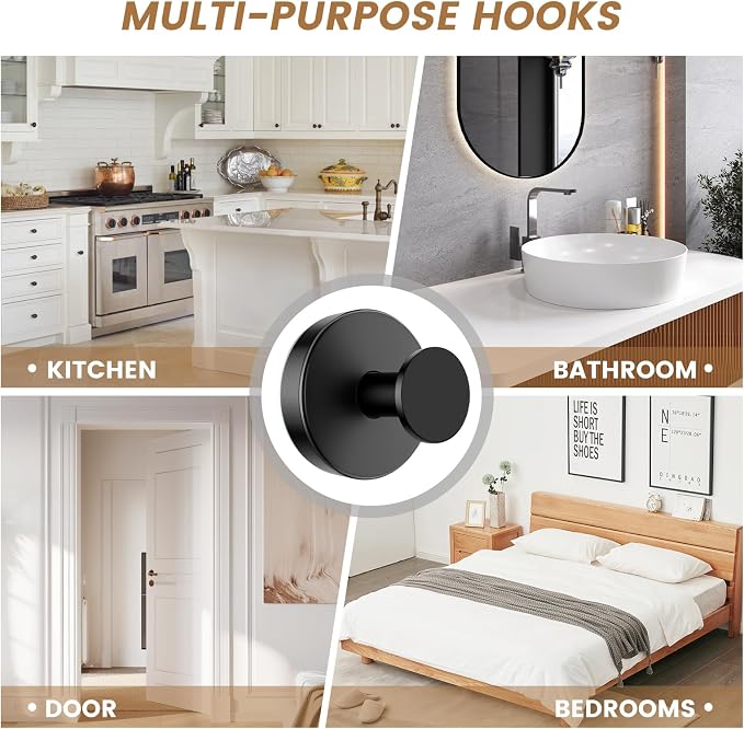 BKV Suction Cup Hooks for Glass Window, Removable Shower Hooks for Inside Shower - Image 3