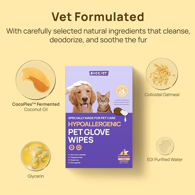 HICC PET Cleaning Deodorizing Glove Wipes - Image 5