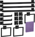 15 Pieces Bathroom Hardware Set, Matte Black Bathroom Accessories Set, Towel by keepxaus