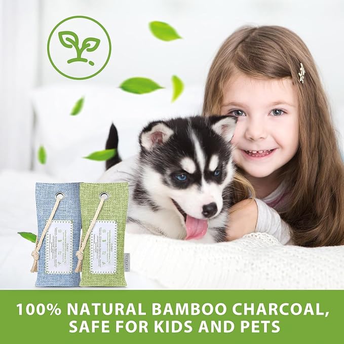 CLEVAST 6 Pack Bamboo Charcoal Air Purifying Bags, Activated Natural Home Odor - Image 5