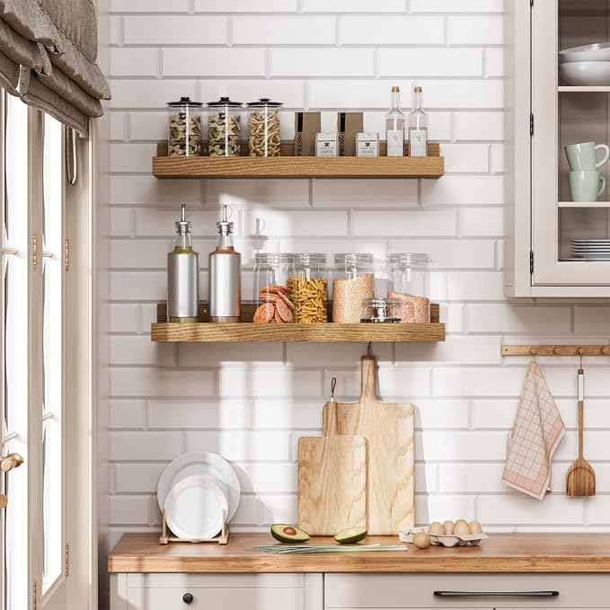 Heimlove Floating Shelves Set of 6, Display Shelf Organizer - Image 6