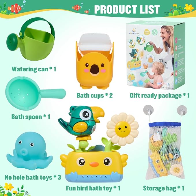 Baby Bath Toys for Kids Ages 1-3 Mold Free Bath Toys for Toddler 2-4 - Image 6