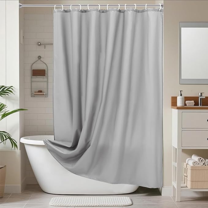 AooHome Fabric 48x72 Inch Small Shower Curtain, Stall Size Bathroom Curtain - Image 2