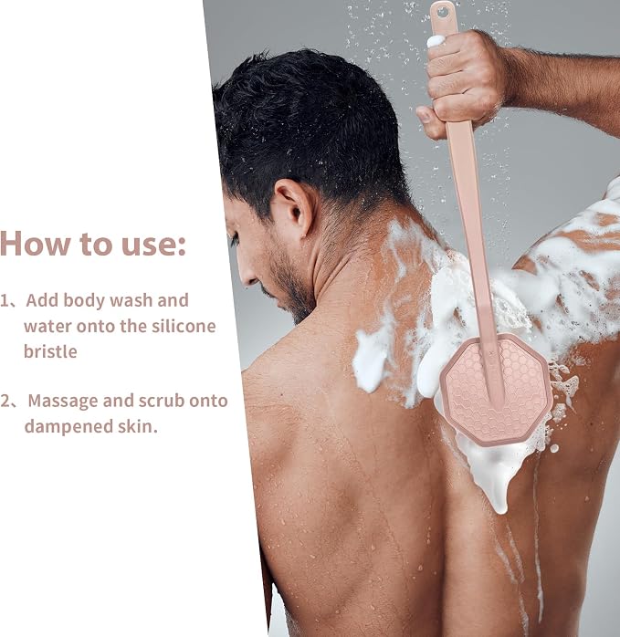 iTokGoK® Silver-Infused Silicone Back Scrubber - Image 3