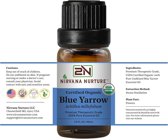 Blue Yarrow Essential Oil USDA Certified Organic, 100% Pure Natural Premium - Image 8
