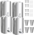 4 Pack 1000ml Commercial Soap Dispenser Wall Mount, Stainless Steel Hand Soap by Unknown