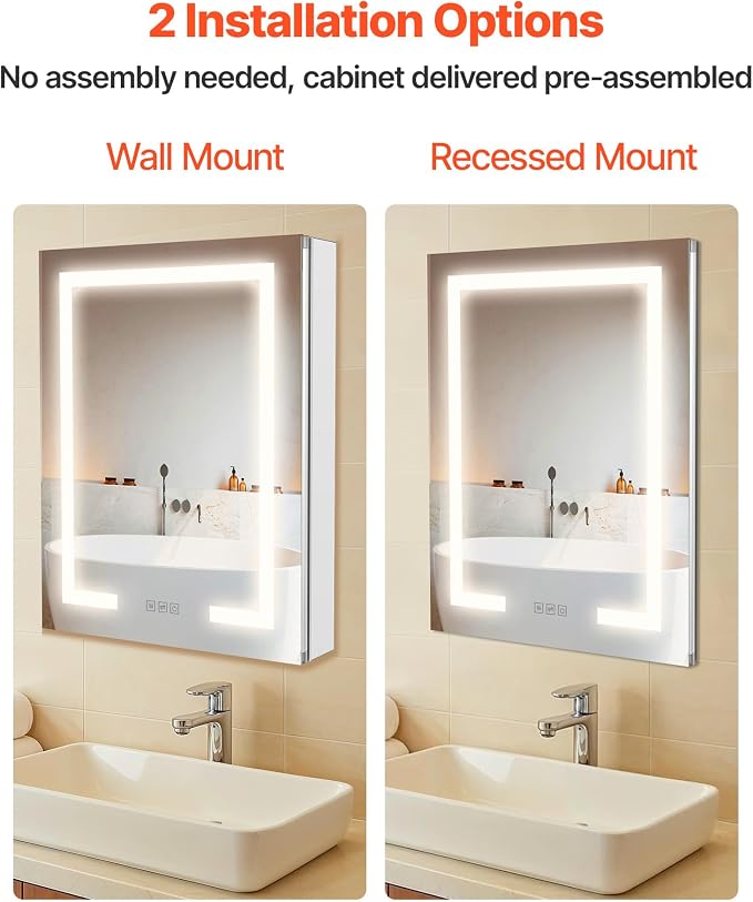 VEVOR Lighted Medicine Cabinet - Image 5
