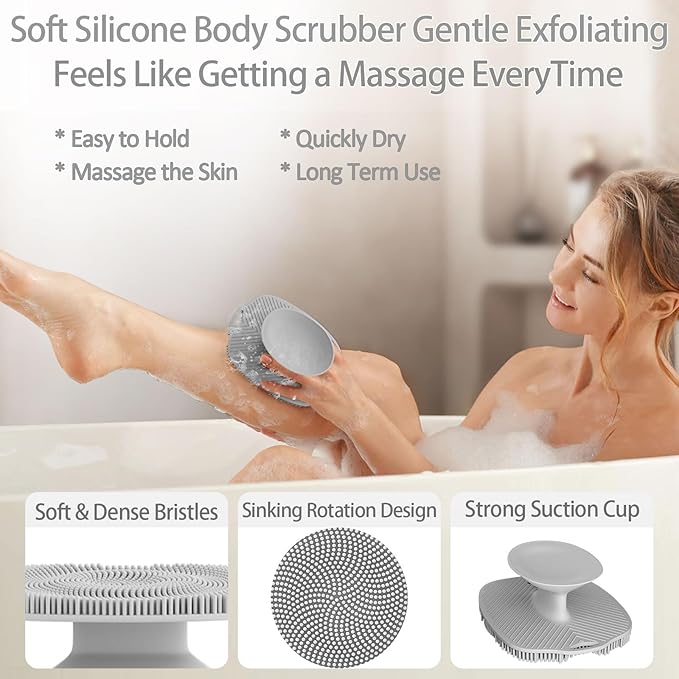Soft Silicone Body Scrubber, Gentle Like a Hand Exfoliating Your Skin and Build - Image 7