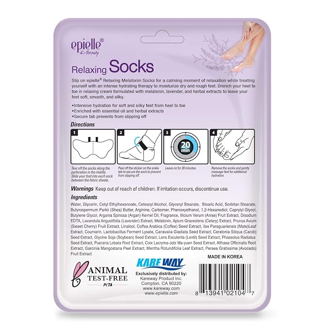 Epielle Relaxing & Nourishing Hand & Foot Masks, Repair and Soften Dry - Image 3