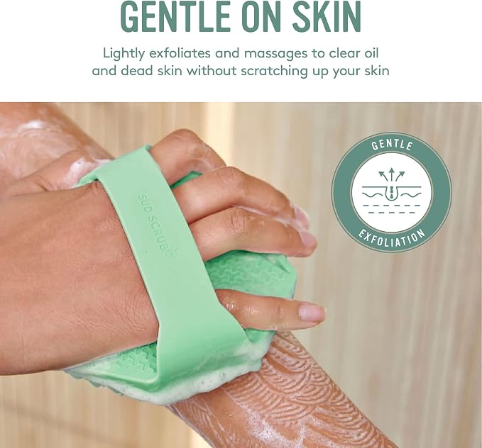 Sud Scrub® Antimicrobial Silicone Body Scrubber, Exfoliating Body Scrubber - Image 3