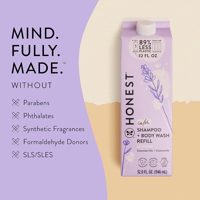 The Honest Company 2-in-1 Cleansing Shampoo Body Wash Refill Carton Gentle - Image 5