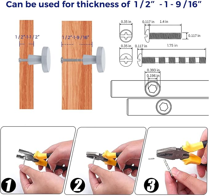 Ravinte 10 Pack Drawer Pulls 1-1/4 Inch Kitchen Cabinet Knobs Solid Round - Image 4