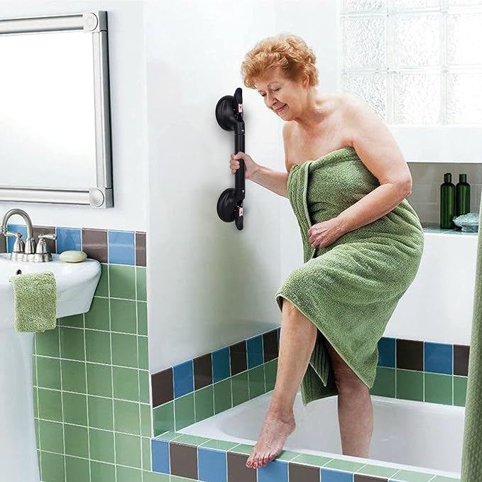19inch Suction Shower Grab Bar, Portable Shower Handle Bar Suction Grip Bar - Image 6