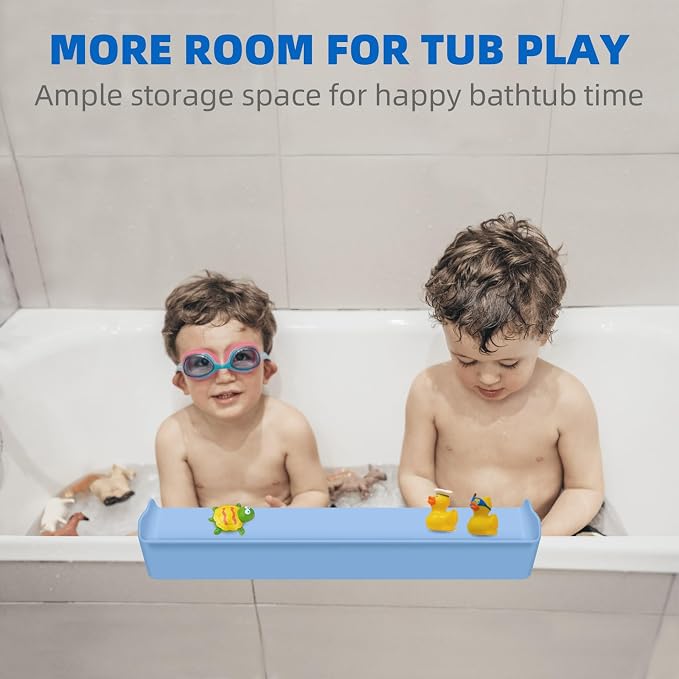 Splash Guard for Bathtub, 3.8" x 3.6" Silicone Bath Tub Splash Guard - Image 2