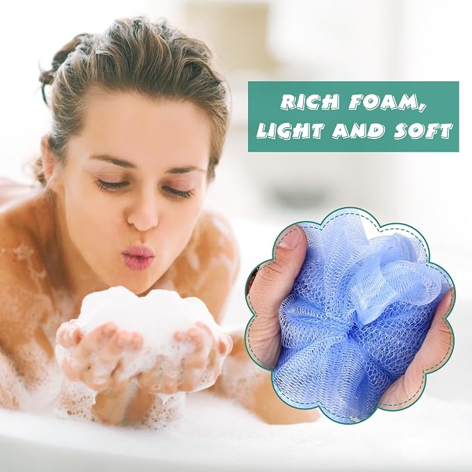 Sunnyray 100 Pcs Bath Sponge Shower Loofahs Bulk Bath Luffas Exfoliating Body - Image 3