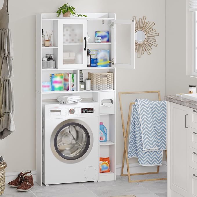 Vabches Over The Toilet Storage Cabinet, Farmhouse Storage Cabinet Over Toilet - Image 5