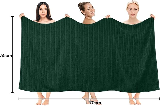 DAN RIVER Pack of 2 Bath Sheet 35x70 Inches, Ribbed Oversized Bath Towels Extra - Image 8