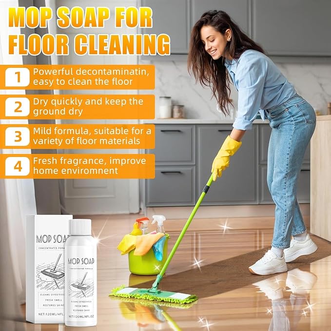 CandyTune Mop Soap for Floor Cleaning: 4PCS Fresh Scented Mop Soap, Floor - Image 2